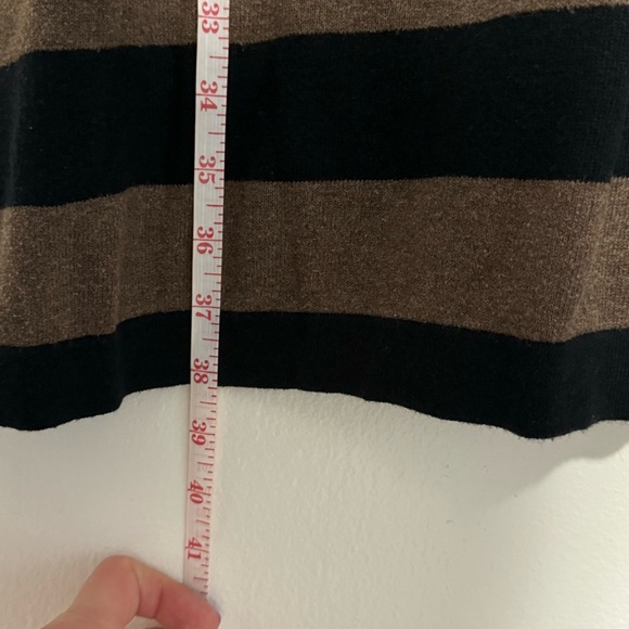 Black and Brown Striped Sweater Knit Dress 🧶 - Picture 13 of 15